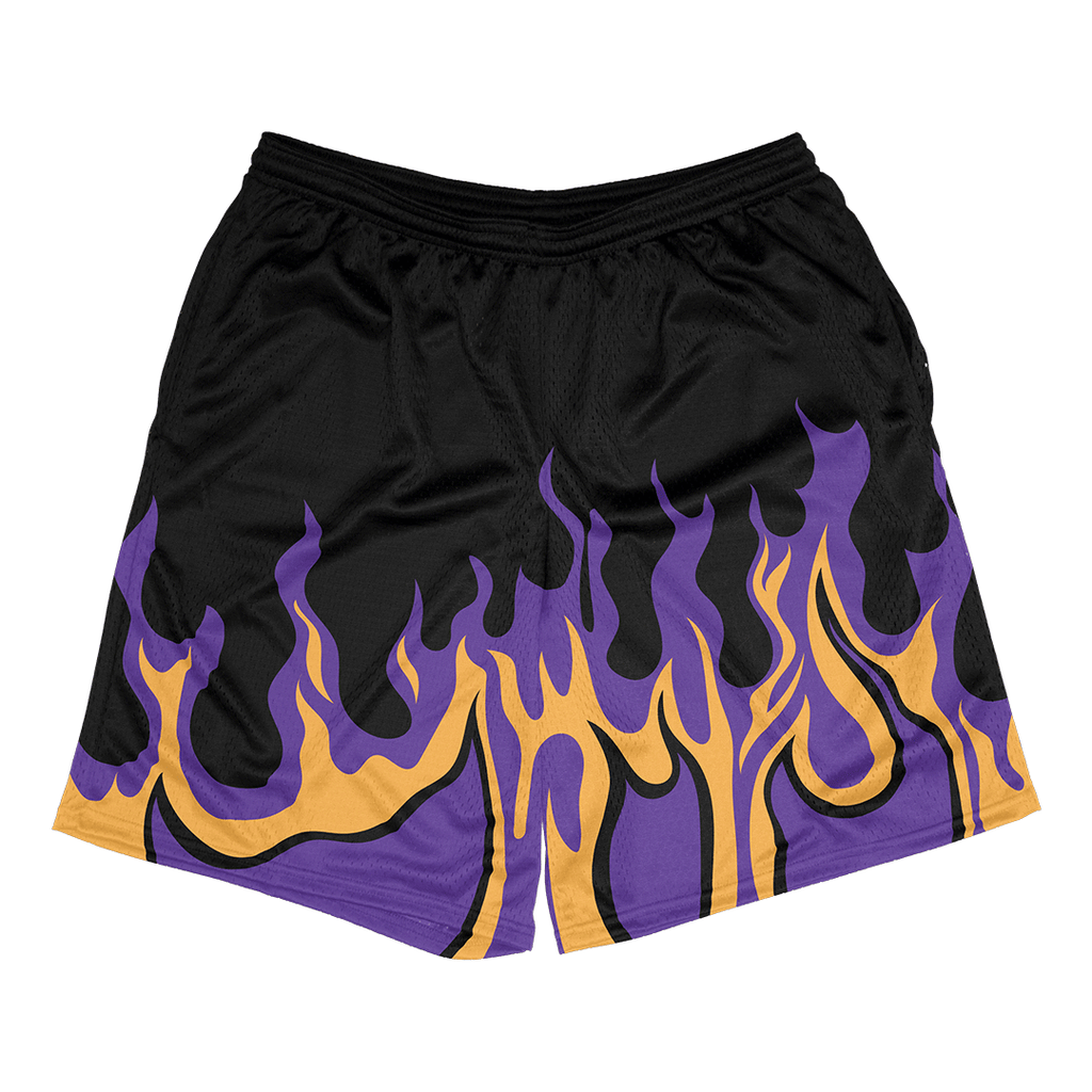 Drip heads Lakers Flame Mesh Shorts – Dripheads